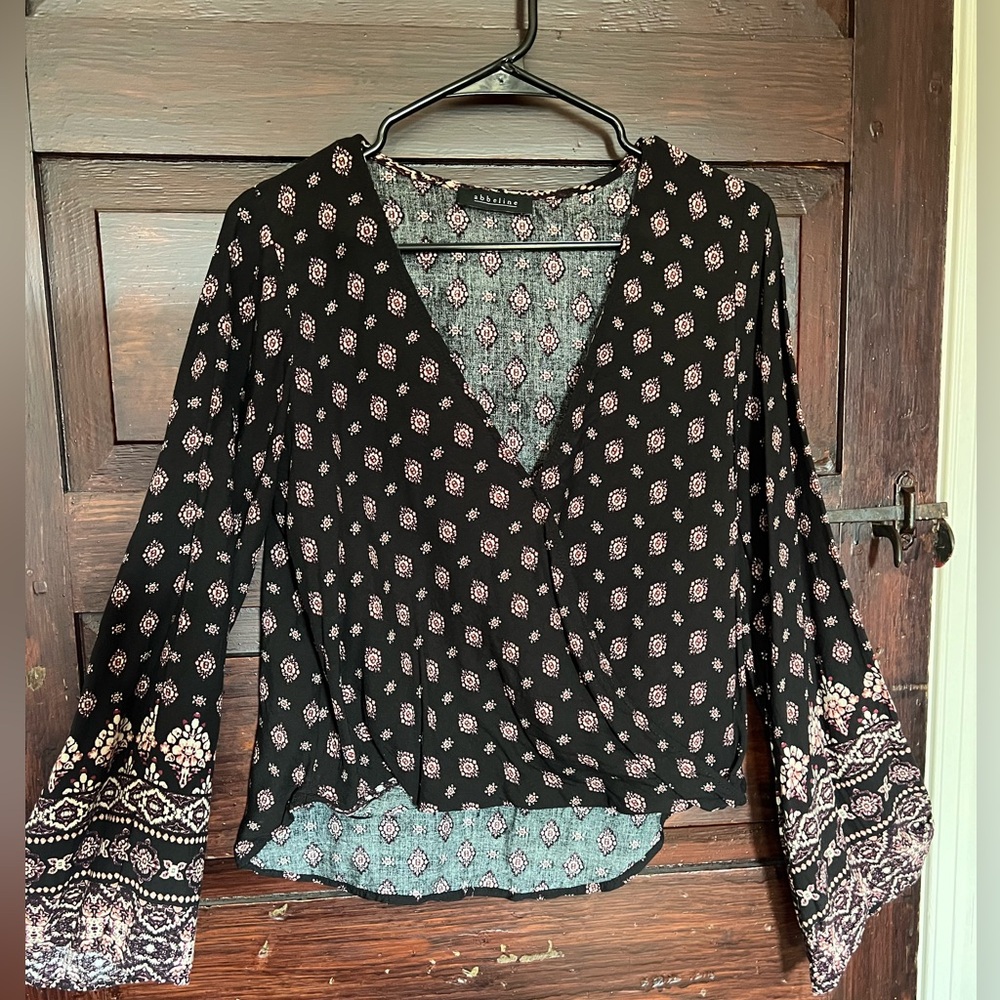 Abbeline Bell Sleeve Wrap Top